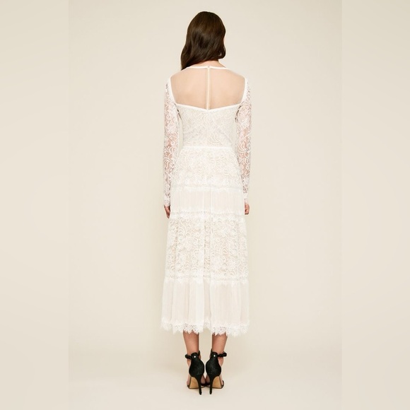 Tadashi Shoji - Tatiana Long-sleeve Tea-length Lace Dress - Picture 2 of 10